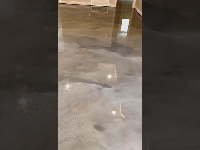 Epoxy Floor Reveal!!! #diyhome #epoxyfloors #diyprojects