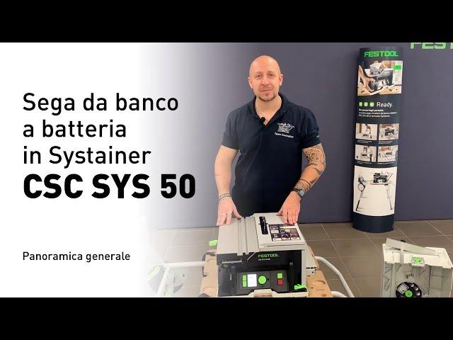 Nuova CSC SYS 50, la sega da banco a batteria in Systainer