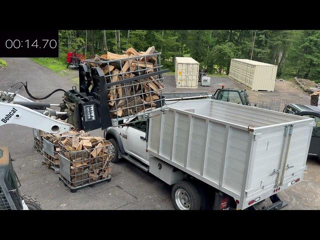 50 second tote flips with our Rotating Pallet Forks