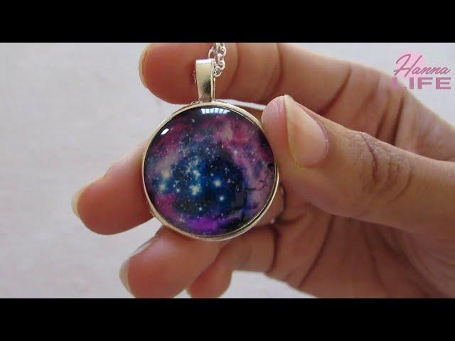 Review Resin galaxy pendant necklace for women : Top epoxy resin accessories