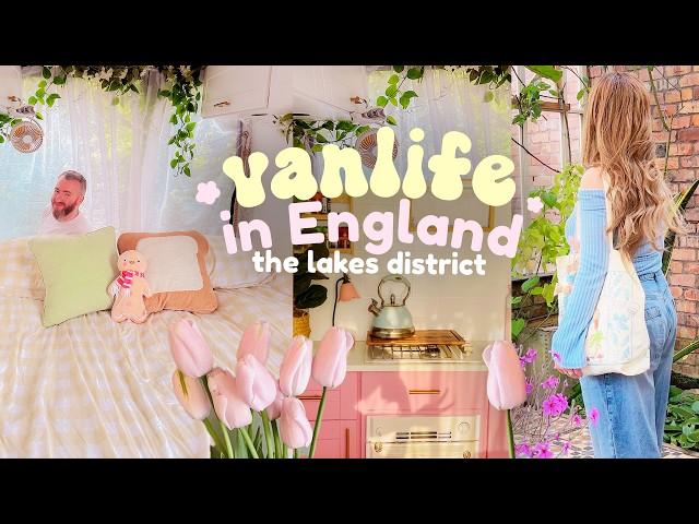 A day in my life living in a cozy pink van  Exploring England and the Beautiful Lake District