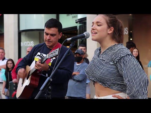 STREET GUITARIST JOINS IN | Let Her Go - Passenger | Allie Sherlock & John Mahon Cover