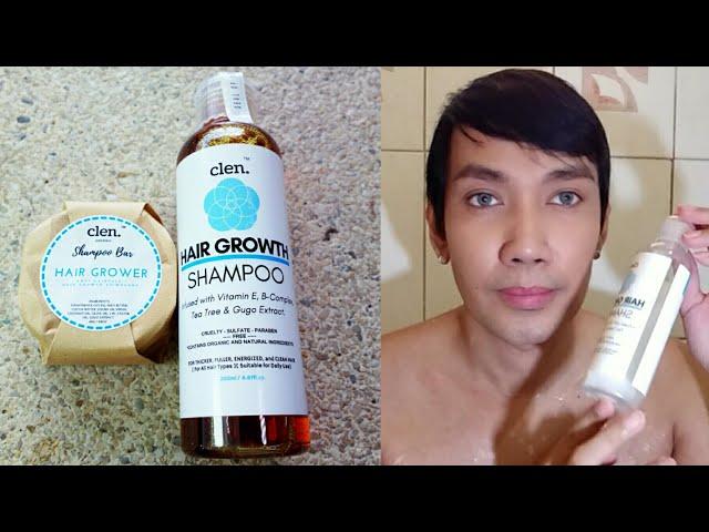 Clen Organic Hair Grower Liquid & Bar Shampoo Review / Before & After