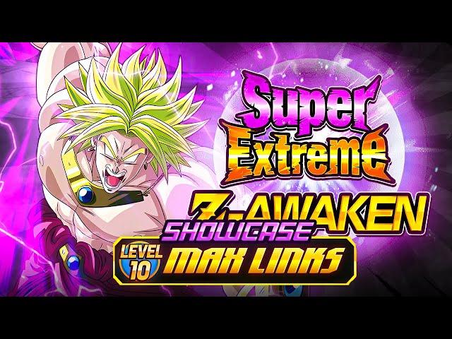 THE BEST SUPER EZA! MASSIVE DAMAGE!! SUPER EZA STR BROLY MAX LINKS SHOWCASE! [Dokkan Battle]