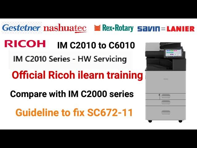 Ricoh IM C2010 series hardware training  & comparison with IM C2000 series. IMC 2010 service manual