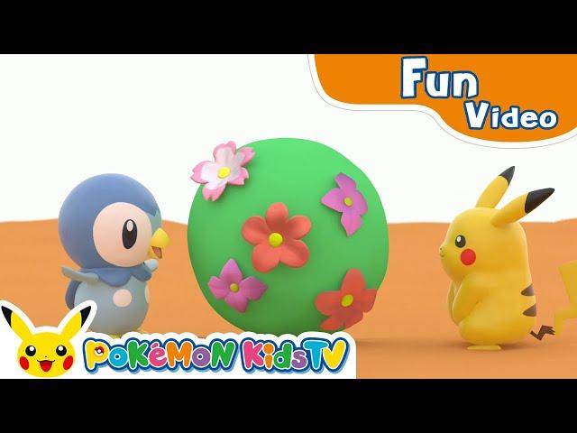 Pikachu, Piplup and the Playful Clay! | Pokémon Fun Video | Pokémon Kids TV​