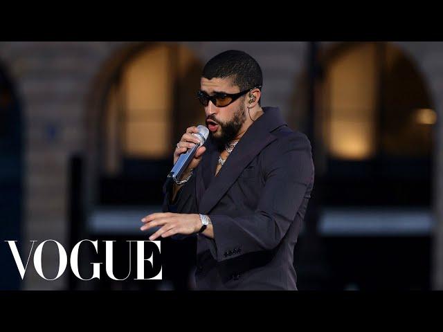 Bad Bunny Performs "Tití Me Preguntó," "Monaco" & "VOU 787" Live at Vogue World: Paris | Vogue