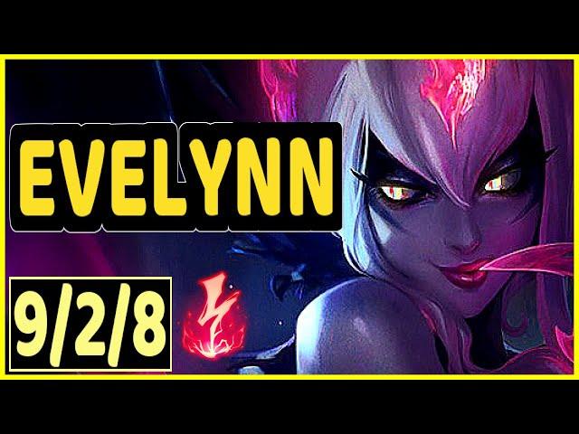 EVELYNN VS ZED - 9/2/8 KDA JUNGLE GAMEPLAY DIAMOND IV