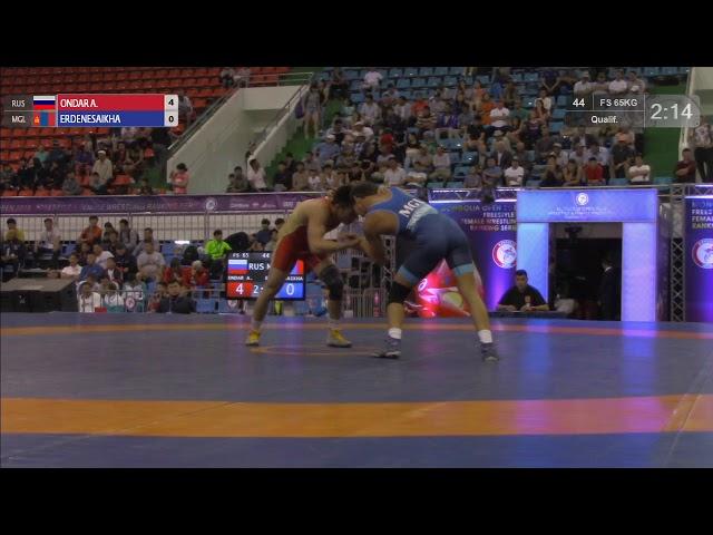 Qual. FS - 65 kg: A. ONDAR (RUS) v. E. GANTULGA (MGL)