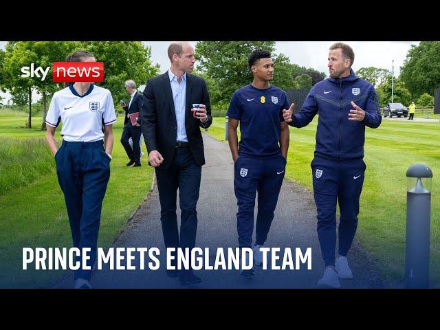 Prince William meets England team ahead of European Championships