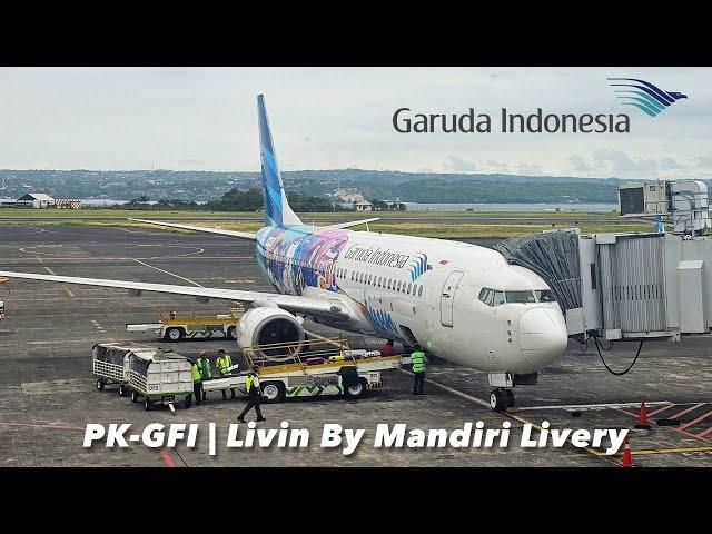 GARUDA INDONESIA Livin By Mandiri Livery GA252 Yogyakarta to Denpasar + Concordia Lounge