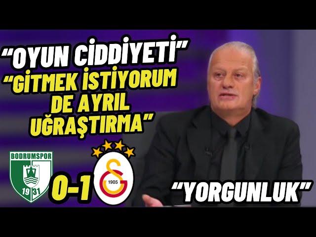 Bodrum fk 0-1 Galatasaray Maç Sonu-Tugay Kerimoğlu'ndan Yıldız İsime Sert Eleştiri.