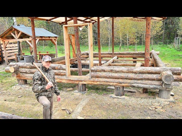 Building My Dream Big Log HOME From Scratch! Ep.7