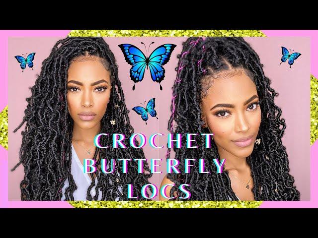 [NO WRAPPING] Long 24" Crochet Butterfly Locs Review w/ Niseyo Hair | Jasmine Defined