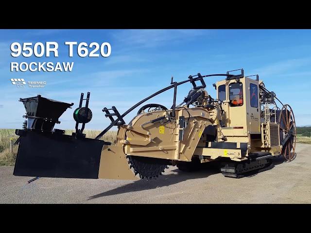 Tesmec 950R T620 Rocksaw Trencher at work