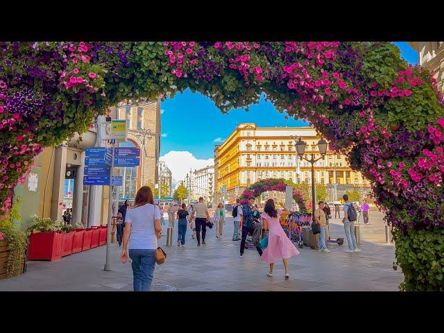 [4K]  Walking Around Moscow City Centre ️ Ilyinka & Nikolskaya Streets, Red Square | Jul 2023