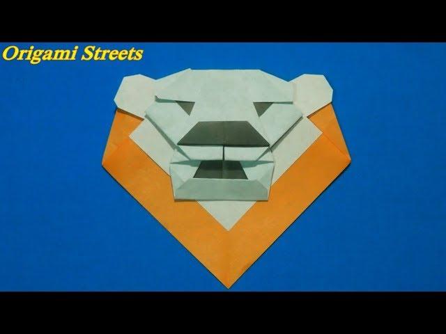 Origami lion of the paper. How to make lion of paper.