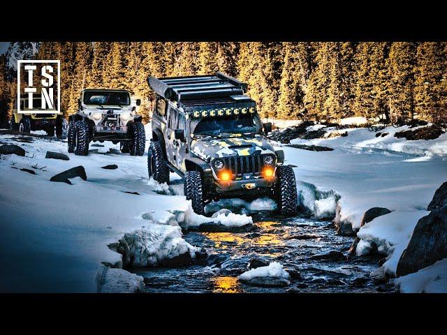 FROZEN RIVER Off-Roading In The Rocky Mountains (THIN ICE!)