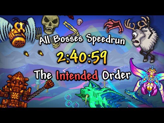 Terraria All Bosses Set Order in 2:40:59 - Classic NMA Random Seed Speedrun [Former WR]