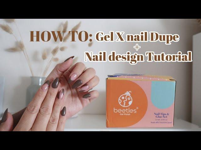 APRES GEL X NAIL DUPE  + DESIGN TUTORIAL