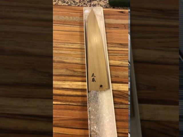 Masamoto KS 240 mm Shirogami Gyuto unboxing