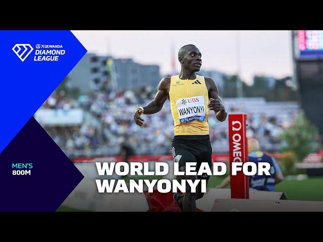 Emmanuel Wanyonyi runs breathaking world lead in Lausanne 800m - Wanda Diamond League 2024