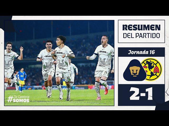 Resumen Pumas 2-1 América Liga MX