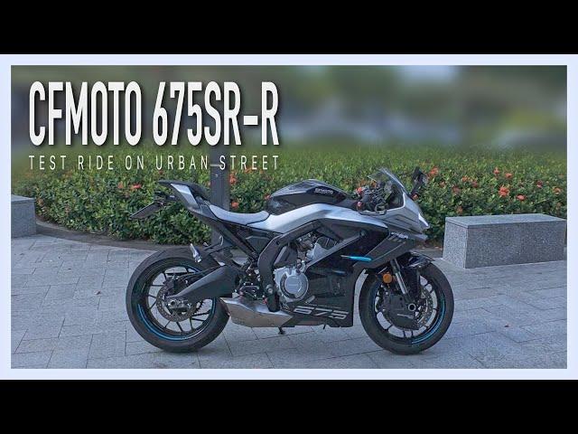 CFMOTO 675SR-R | Test Ride On Urban Street | Raw Sound | Engine Sound | MotoVlog | ASMR | 4K60FPS