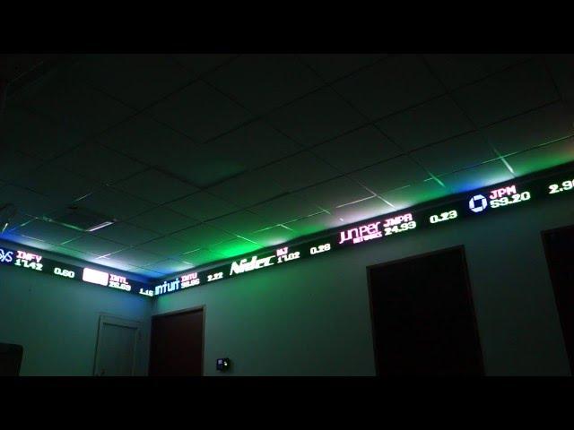 Led Stock and Financial Ticker Tape Bar in North America - Tickerplay