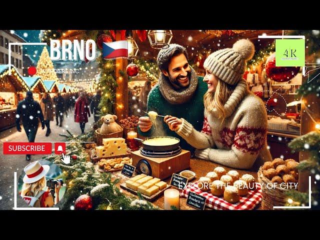 Brno - Czech Republic - The Most Beautiful Christmas Markets - Walking Tour - Tourist Travel 4K