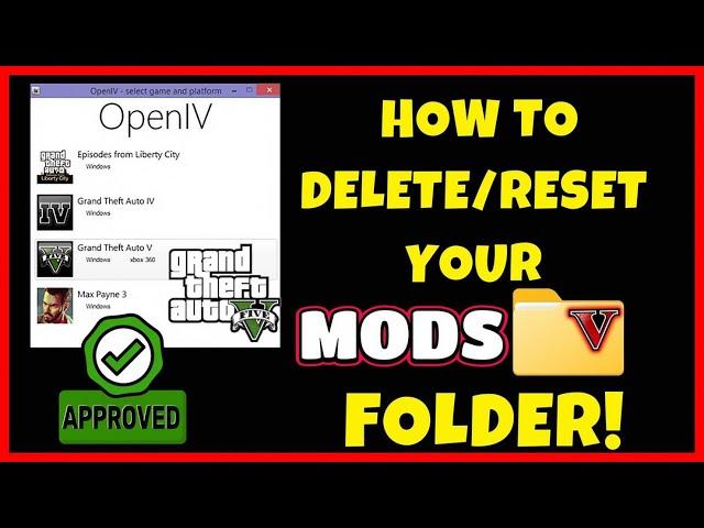 How To DELETE ALL MODS for GTA 5!  (OpenIV) FRESH START!