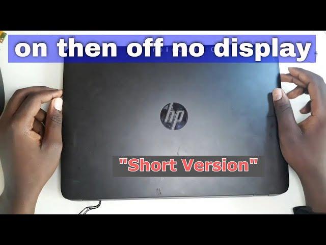 HP EliteBook 840 turns on then off no display. "Chip level motherboard Repair." short version