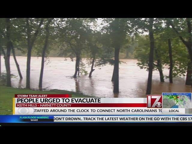 Mandatory and voluntary evacuations in Harnett County