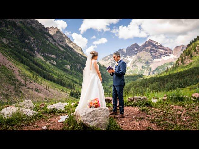 Epic Elopement at Maroon Bells in Aspen Colorado | Laurel + Matt