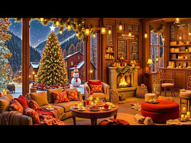 Cozy Christmas Coffee Shop Ambience  Relaxing Christmas Jazz Instrumental Music & Smooth Jazz Music