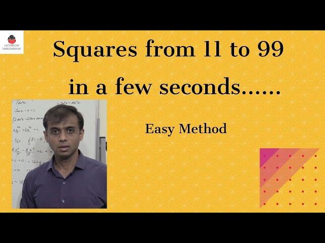 Square any 2 digit number | Easy Maths | Vedic Maths