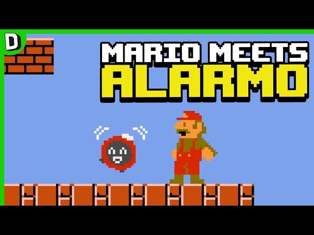 Mario meets Nintendo's Alarmo!