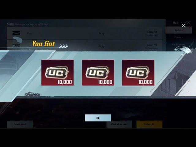 I got Free 30,000 UC from PUBG MOBILE 