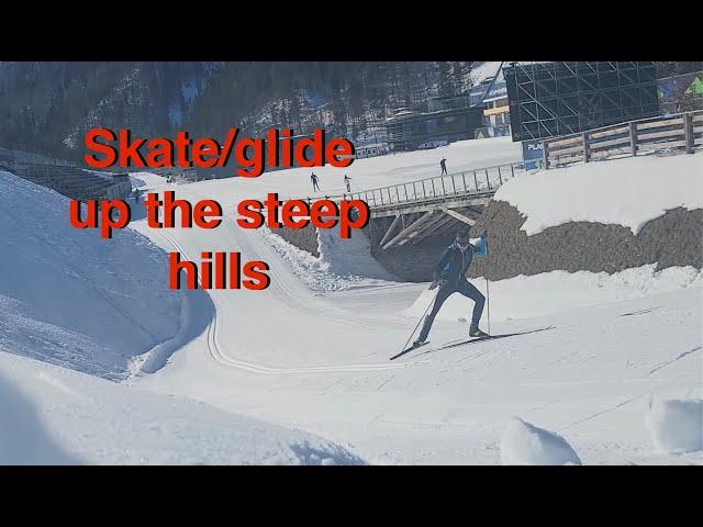 How to Cross Country Ski: V1/ offset skate up steep hills