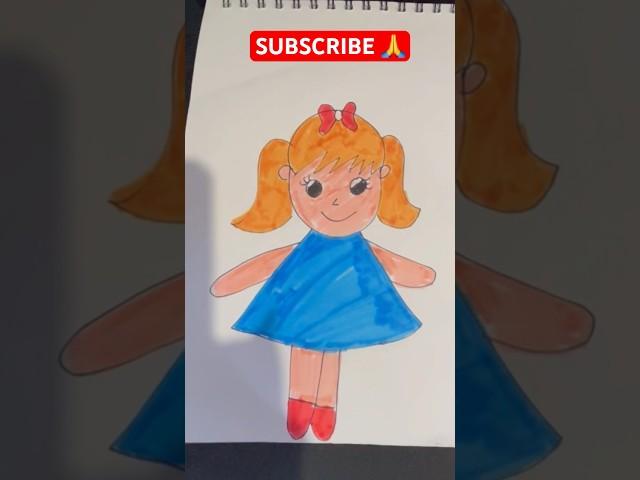 How to draw cute girl #drawing #trending #art #shorts