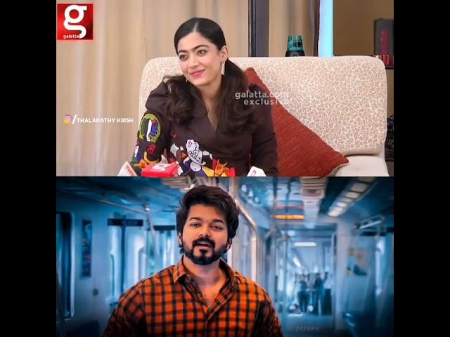 rashmika mandanna cute speech about thalapathy vijay  #storis