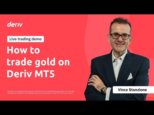 How to trade gold on Deriv MT5 | Live Demo