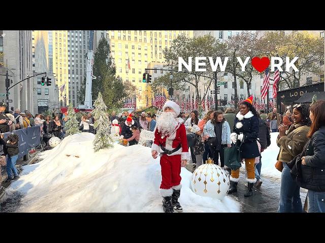 [4K] New York City getting ready for Christmas‍ Rockefeller Center, 5th & 6th Ave | Nov. 2024.