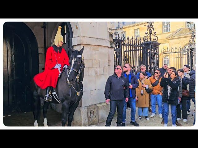 BRILLIANT GUARD Takes No Prisoners as Tourists Ignore the Box at Horse Guards!