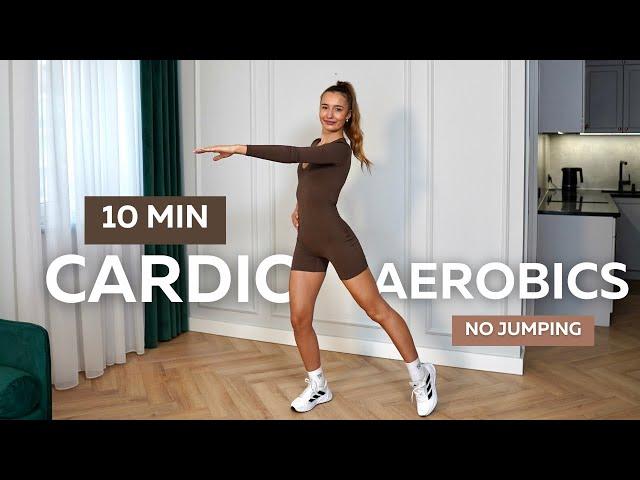 10 MIN AEROBICS CARDIO Workout | Low Impact, No Equipment, No Jumping | All Standing