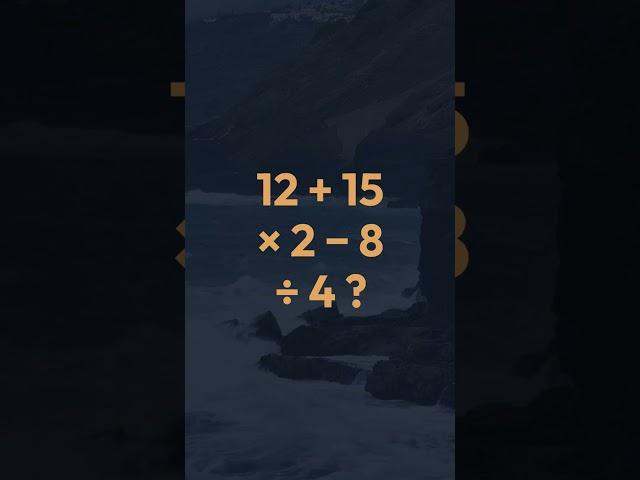 Can You Solve This Math Challenge? Test Your Brain!