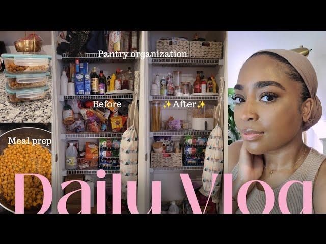 Daily Vlog | Small Pantry Organization + Bible Study + Faith Chats + Meal Prepping + More