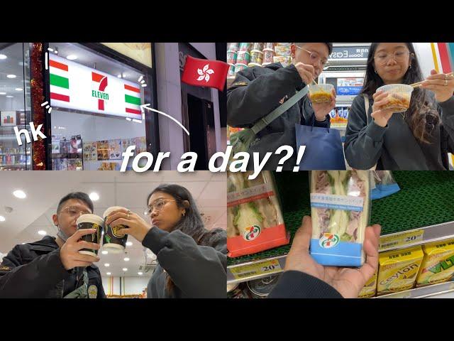 We ate Hong Kong 7-ELEVEN food for a day! | Ainsley and Godfrey