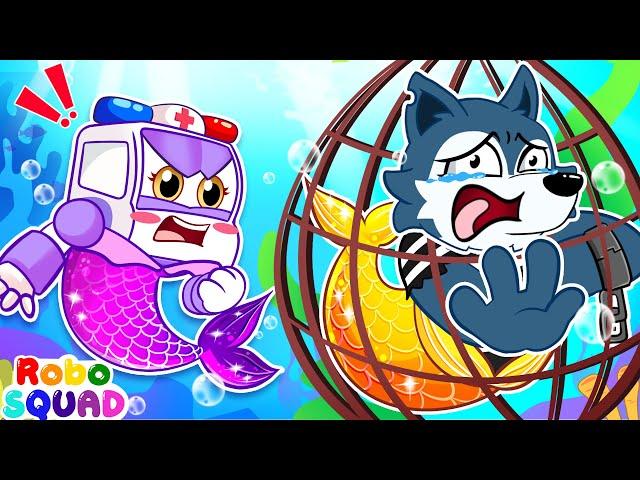 Let's Catch The Thief Mermaid | Stranger Danger Song | Nursery Rhymes | RoboSquad Kids Songs