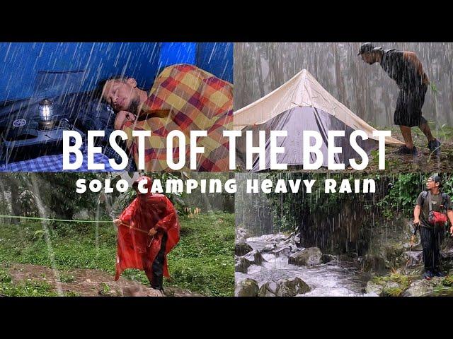 SOLO CAMPING HEAVY RAIN - BEST OF THE BEST STRUGGLE SET UP TENT IN HEAVY RAIN